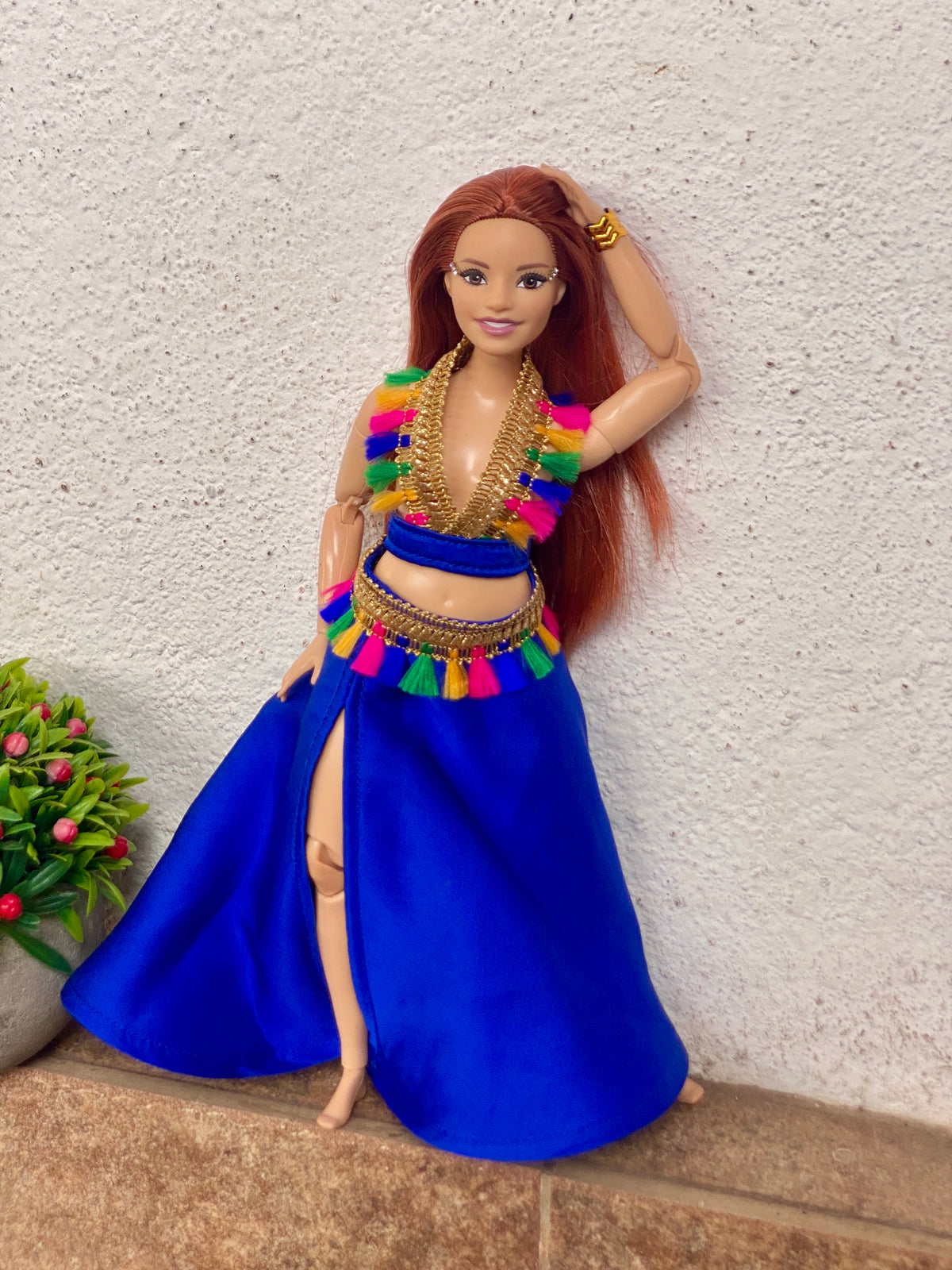 Blue Belly Dancer Outfit