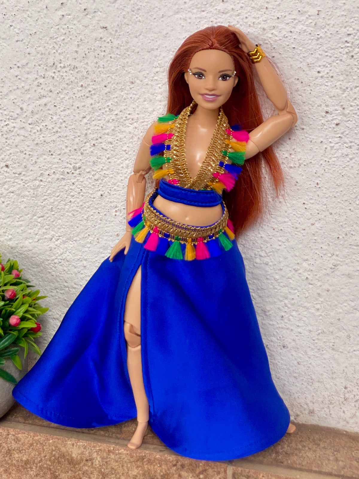 Blue Belly Dancer Outfit