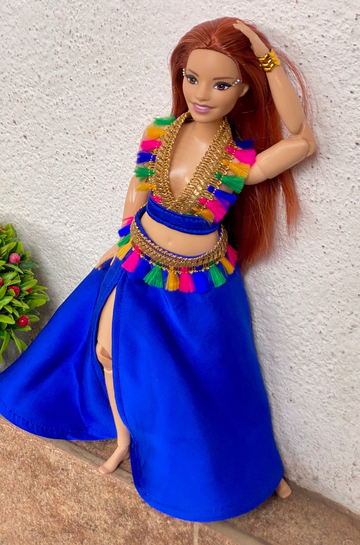 Blue Belly Dancer Outfit