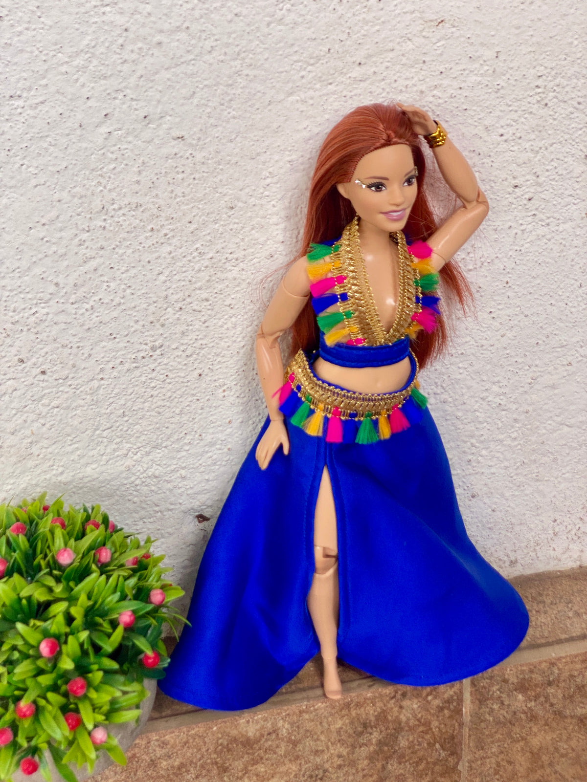 Blue Belly Dancer Outfit