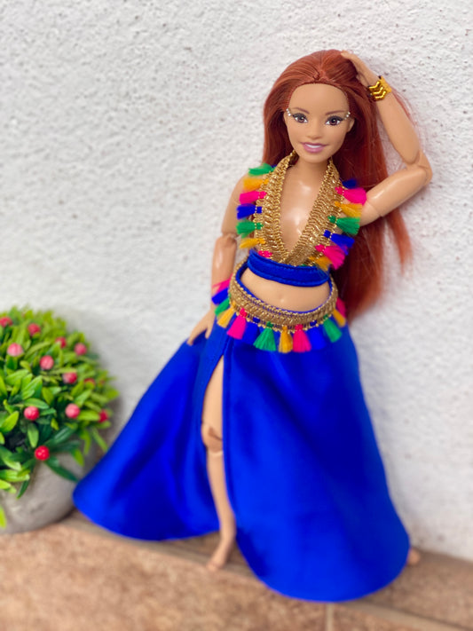 Blue Belly Dancer Outfit